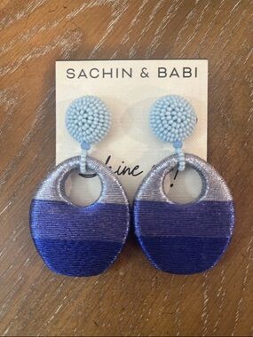 Sachin + Babi Blue Ombre Drop Earrings